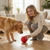 Dog Ball Toy Squeaky Dog Chew Toy Teeth Cleaning Toy Interactive Fetch Ball for Small Medium Dogs Puppy Teething