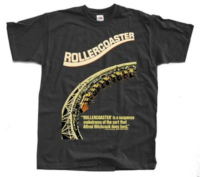 Plakát k filmu Rollercoaste Černá Unisex trička z námořnických cihel