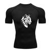 Men's Compression Workout Sports T-shirt, Stylish Tribal Wil