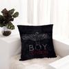 Classic B-Boy L-London Logo Pillow Covers Cartoon Sofa Decorative Home Double-Sided Printing Short Plush Cute Cushion Cover