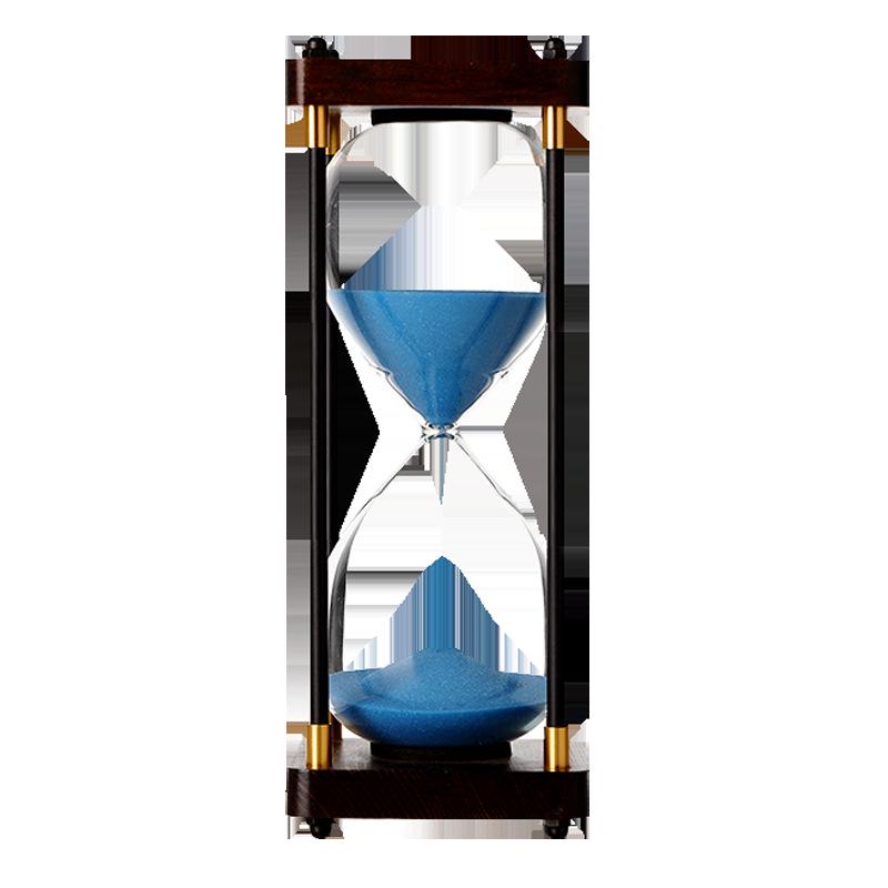Engravable Creative Wooden Hourglass Timer (30/60 Min) - Decorative Ornament and Perfect Gift for Home or Office.