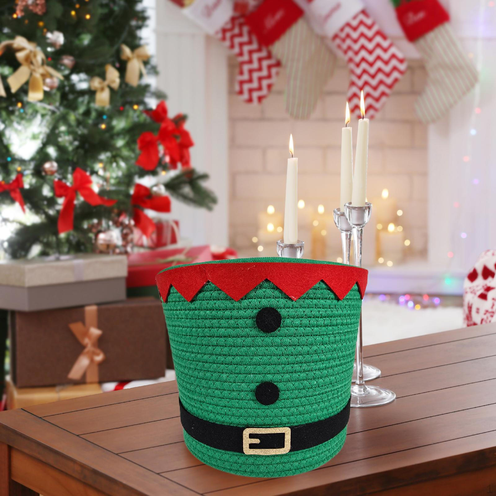 

Christmas Storage Basket Container Decoration, Versatile Bin, Desktop Organizer Small