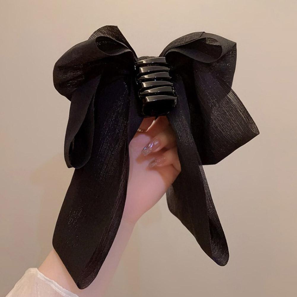 2025 New Korean Big Size Bow Hair Clip Claw Clamp Women High Ponytail Girls Accessories Headwea N1N3