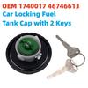 Car Locking Fuel Tank Cap with 2 Keys Fuel Petrol Cap OEM 1740017 46746613 For Fiat 500/500C 2007-2016 Auto Parts
