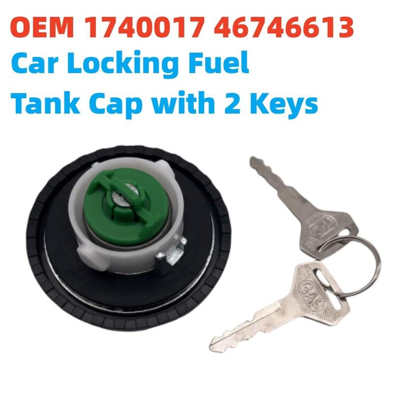 Car Locking Fuel Tank Cap with 2 Keys Fuel Petrol Cap OEM 1740017 46746613 For Fiat 500/500C 2007-2016 Auto Parts