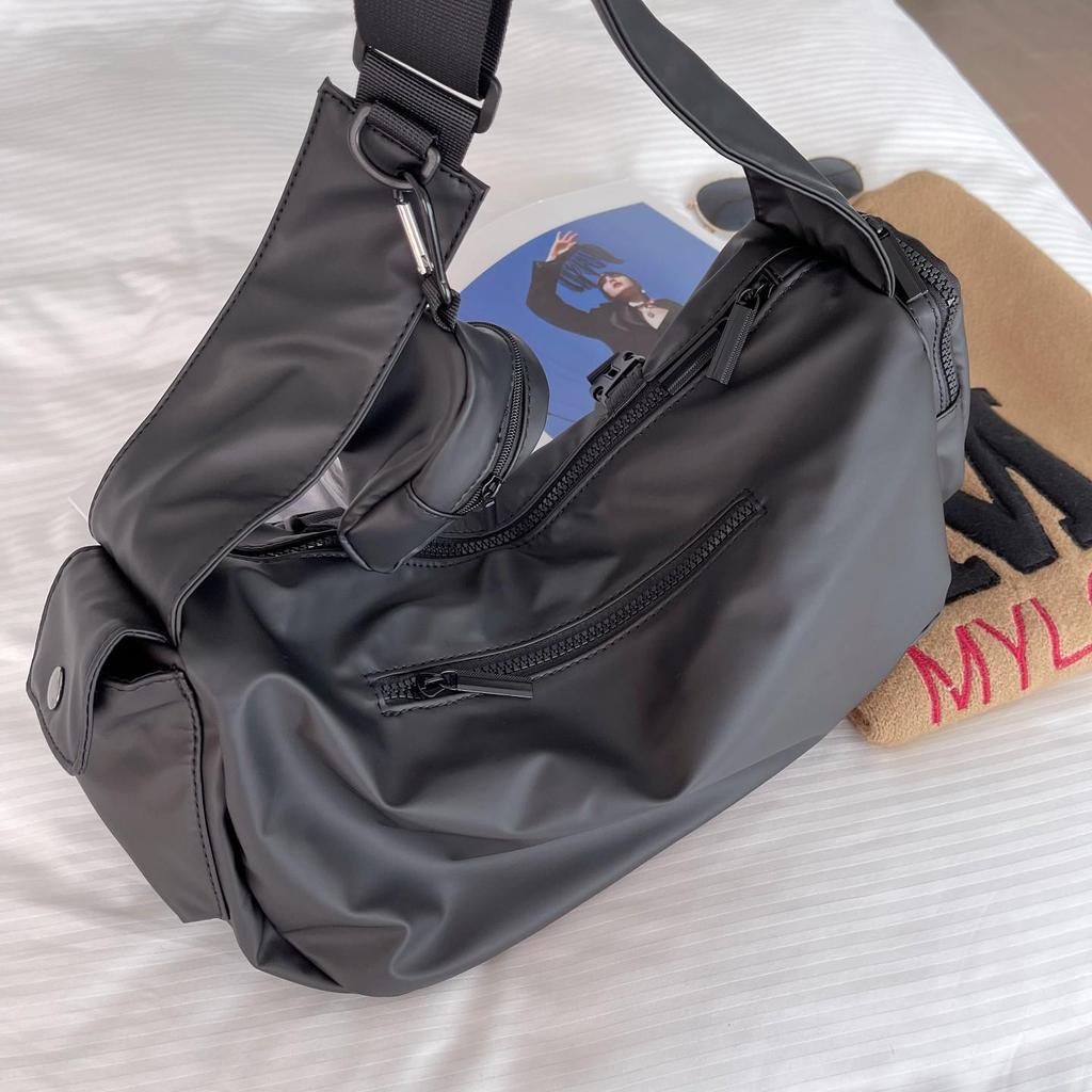 Men's Japanese Fashion Large-Capacity Workwear Messenger Bag - Hip-Hop Sports Shoulder Backpack & Women's Motorcycle Style