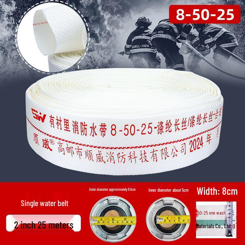 High Pressure 65ft Fire Hose & Hydrant Connector with Explosion-Proof Water Gun, 20/25m