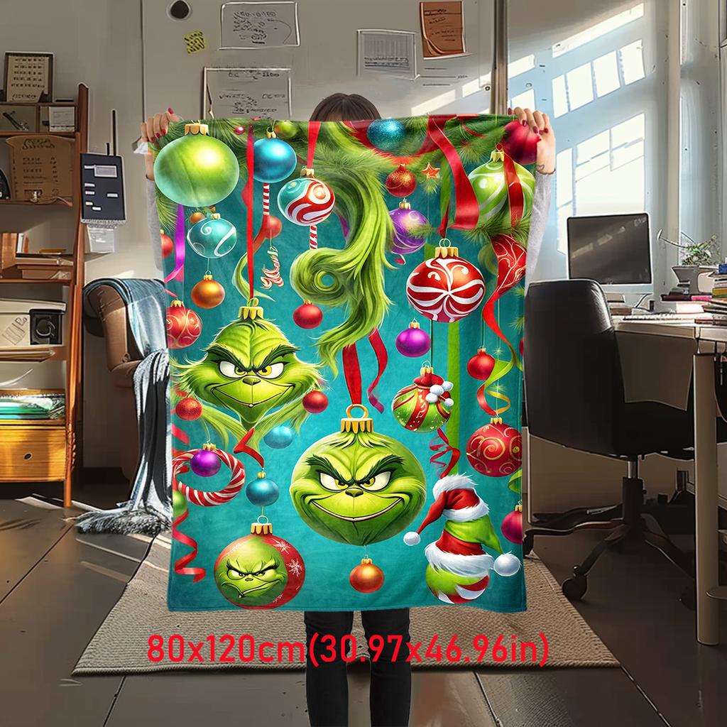 Christmas Gift Comedy Movie How the Grinch Stole Christmas blanket home warming, four season bed decoration sofa cover flannel throwing blanket K20