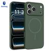 Applicable iPhone17 promax magnetic mobile phone case with lanyard hole anti-drop 16E Apple 15 matte protective case