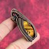 Tiger's Eye Gemstone Pendant Copper Wire Wrapped Pendant Handmade Pendant Healing Stone Pendant Copper Wire Wrapped Jewelry Gifts for Friend