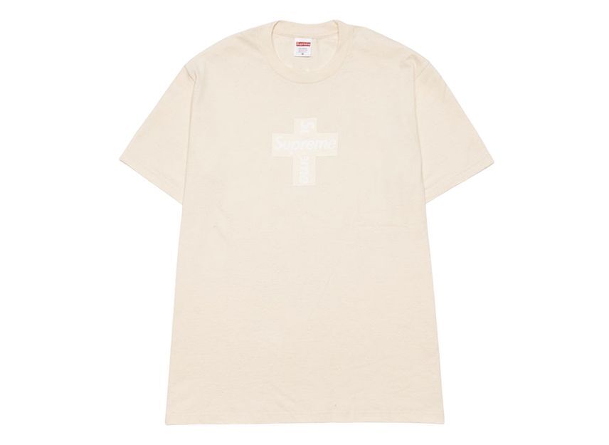 Supreme Cross Box Logo Tee Natural M
