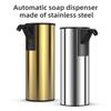 350ML Metal Stainless Steel Automatic Induction Electric Sense Soap Dispenser Rechargeable Touchless Hand Sanitizer Pump Machine