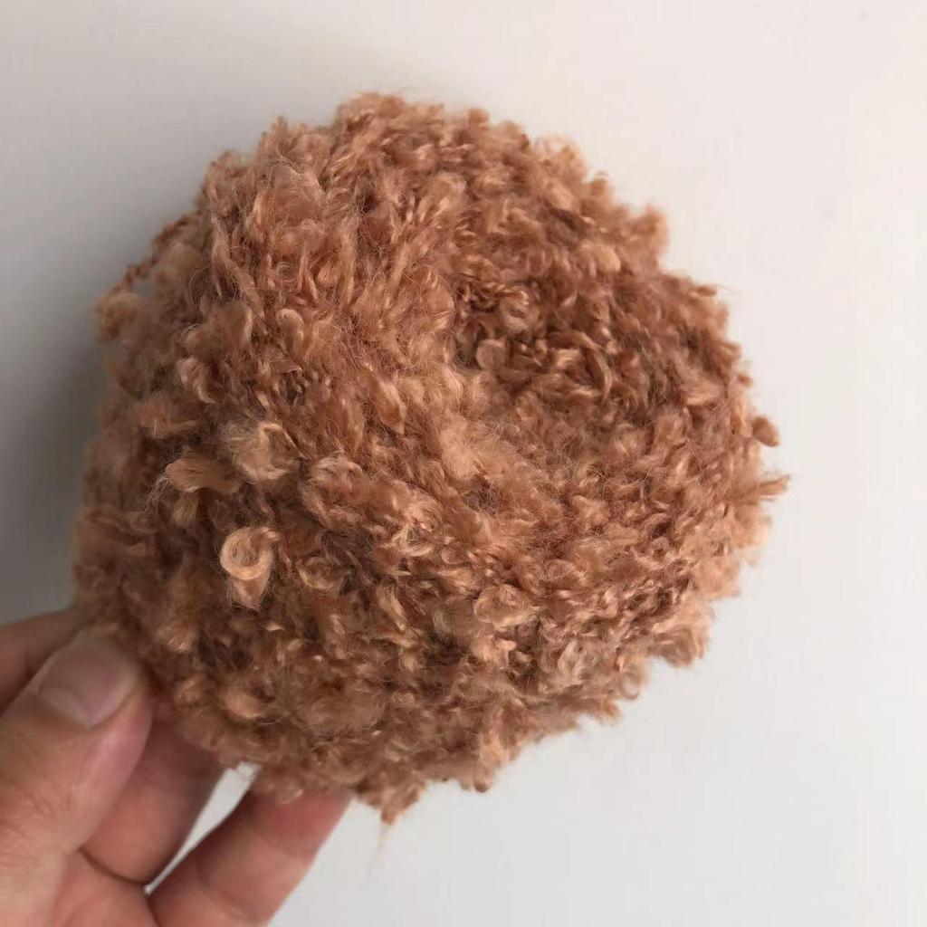 Hand-Knitted Wool Loop Yarn for Doll Hair, DIY Projects, and Scarf/Hat Knitting