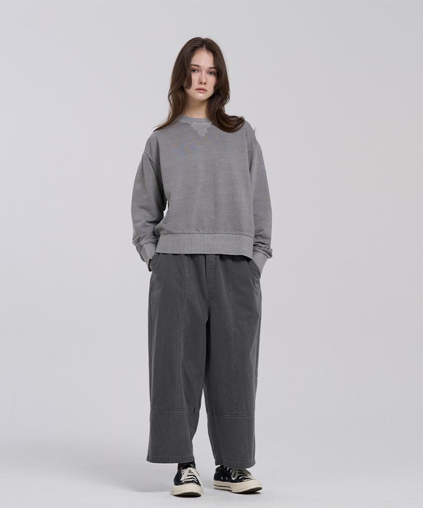 LEVHEARTED Ritardando Wide Banding Pants - Charcoal
