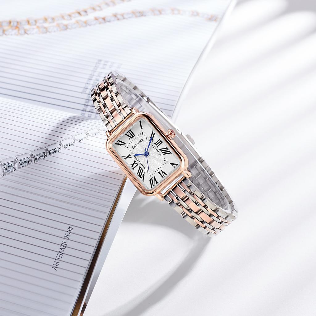 Nové dámské diamantové křemenné hodinky - Přesný strojek, dámské Elegantní designové ležérní hodinky 25