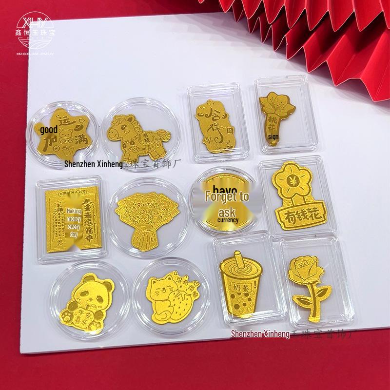 Year of the Horse 999 Gold Phone Sticker with 2mg Gold – Zodiac Wealth Charm Gold 2mg