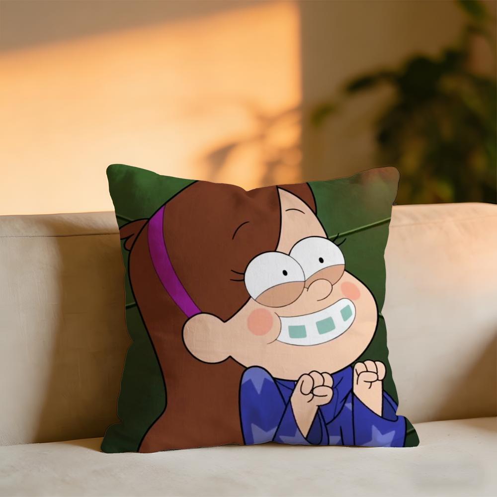 Gravity Falls Cushion Cover Cozy Velvet Throw PillowSoft Warm Cushion For Sofa  Bed