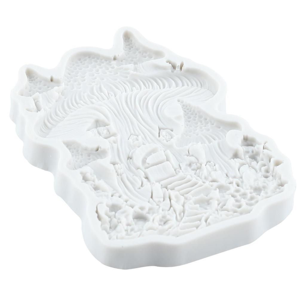 Mushroom Castle Silicone Mold Mushroom Fondant Molds Cake Decorating Tools Cupcake Topper Candy Sugar Craft Gum Paste Polymer Clay