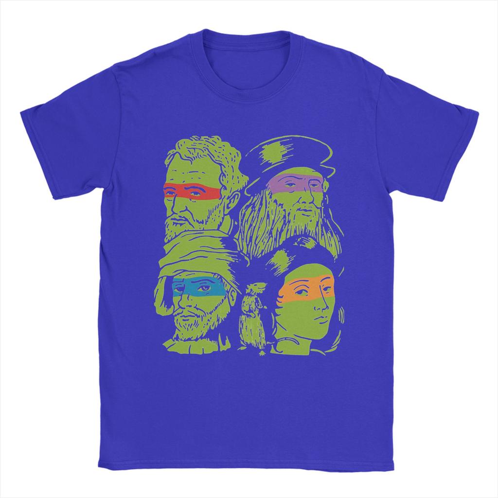 T-shirt Science Turtles da Uomo Ninja Mutanti Rinascimento Tempo Libero 100% Cotone Magliette Girocollo Manica Corta T-shirt Abbigliamento Regalo