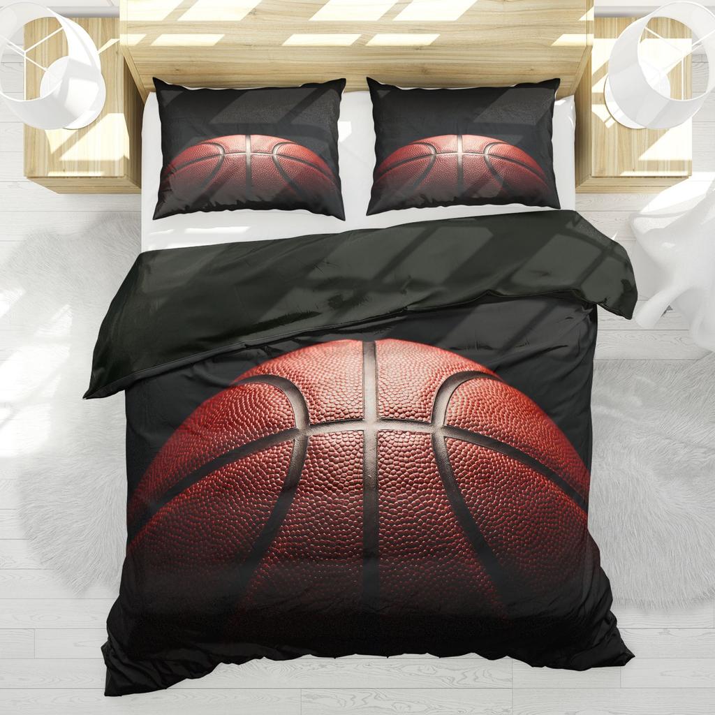 Cool Basketball 3D High Definition Digital Printing Duvet Set Soft Bedding