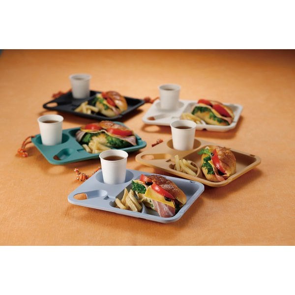 Captain Stag Captain Stag Up 2673 [take Fiber Lunch Plate Square 26cm Blue]