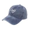 Retro Washed Distressed Love Embroidered Duckbill Cap For Women In Spring And Summer Large Brim Soft Top Baseball Cap Adjustable