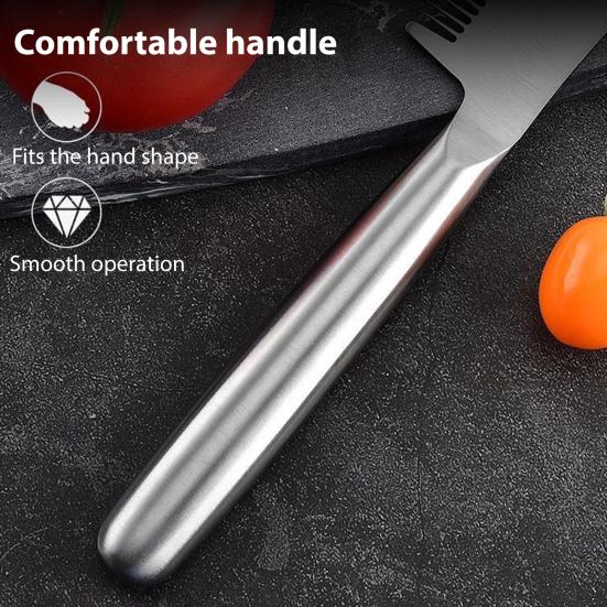 Nůž na cibuli Nerezový 3v1 Multifunkční škrabka pro strouhání, krájení a loupání zeleniny Ergonomická protiskluzová rukojeť Kuchyňský nástroj pro přípravu jídla