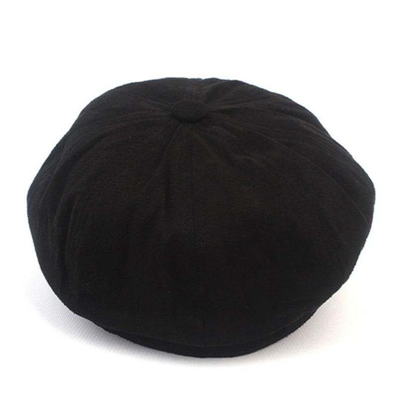 Universal Chemistry Black Suade Newsboy Cap