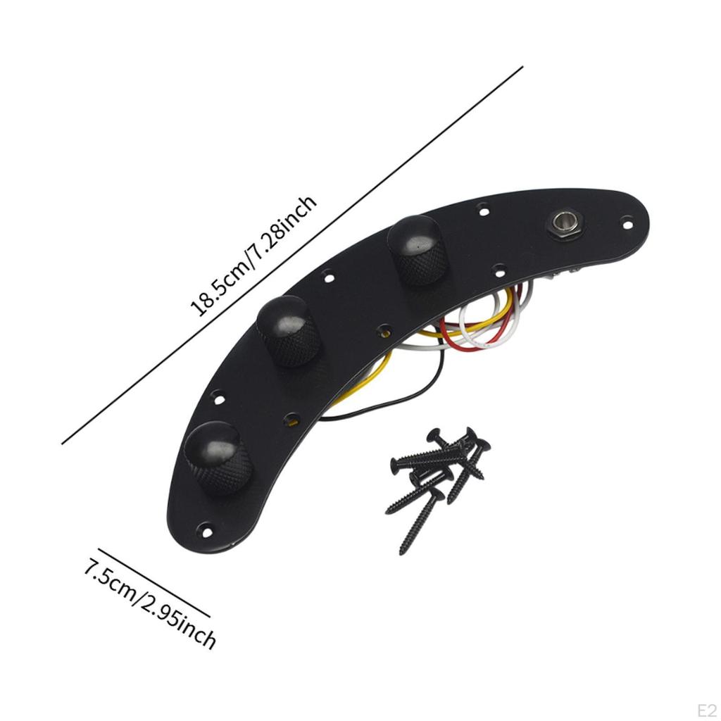 ,Bass Switch Control Plate, Bass Wiring Harness Plate Set, Panel ,Replacements, 1 Tone 2 Volumes