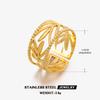 Wholesale High End Waterproof Three-dimensional M Letter Hollow Stainless Steel Finger Ring Trendy for Women Personalize Jewelry