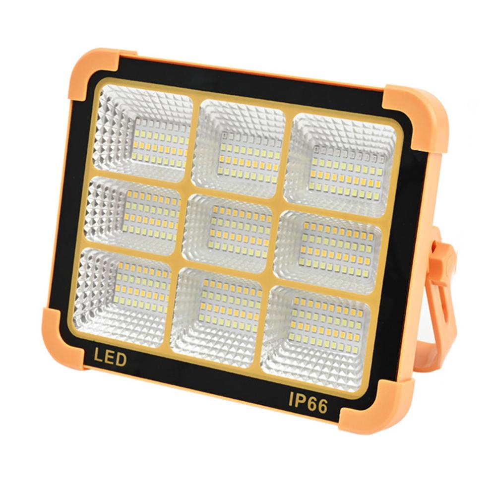 

Large 9 Grid 4800W Solar LED Light Outdoor Camping Rechargeable Floodlight Super Bright Emergency Lamp A