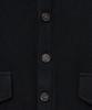 NOIRER Ribbed Henley Neck Long Sleeve T-Shirt (Black)