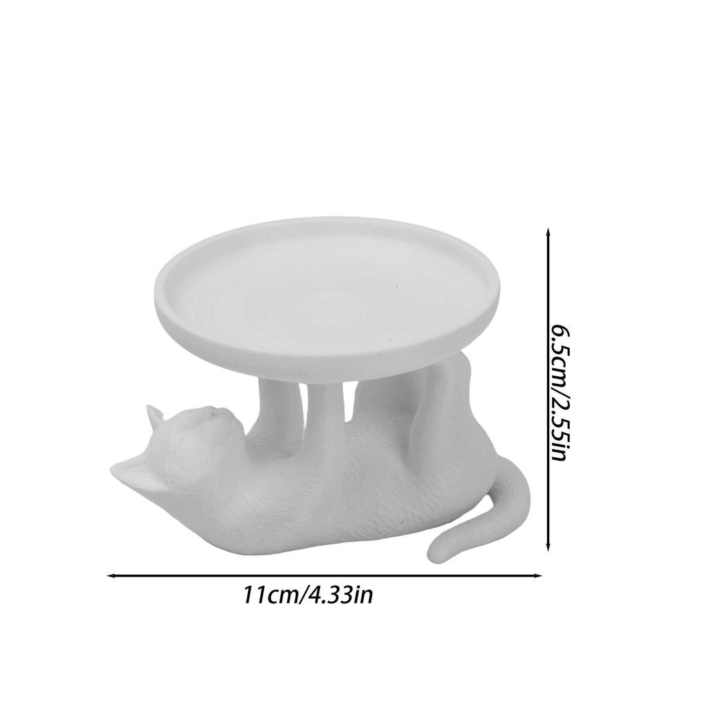 1/2pcs Simple Funny Cat Jewelry Tray Cartoon Cat Display Stands Bracelets Ring Home Ornaments Holder Dish Desktop Decor