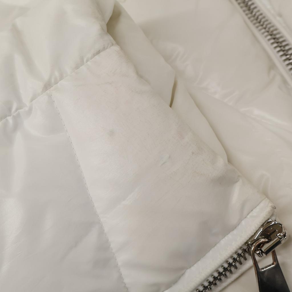 KHRISJOY AFPW004 White Shiny Cropped Down Jacket Not Written whiteUsed