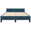 Bed Frame without Mattress Dark Blue 120 x 200 cm Velvet