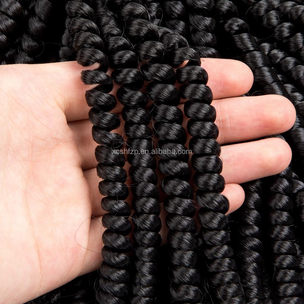 8inch Spring Twist Hair for Braids 30strands Curly Twist Water Wavy Crochet Hair Extensions Pre Looped Passion Spring Twist Hair