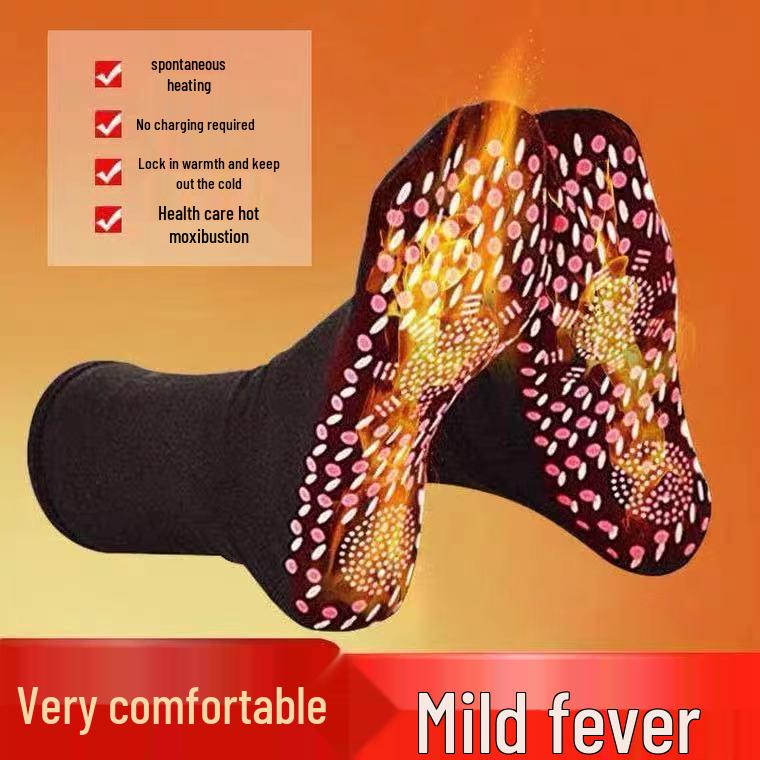 Unisex Thermal Self-Heating Winter Socks - Warm, Mid-Calf, Foot Massage, Cold Protection