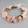 Romantic Seaside Jewelry Simulated Flower Wreath Headpieces Handmade Flower Hairband Lace Strap Bohemian Flower Crowns