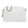 Fleming Chain Shoulder Strap Quilted Sheepskin Crossbody Shoulder Bag Women's White 174292-101