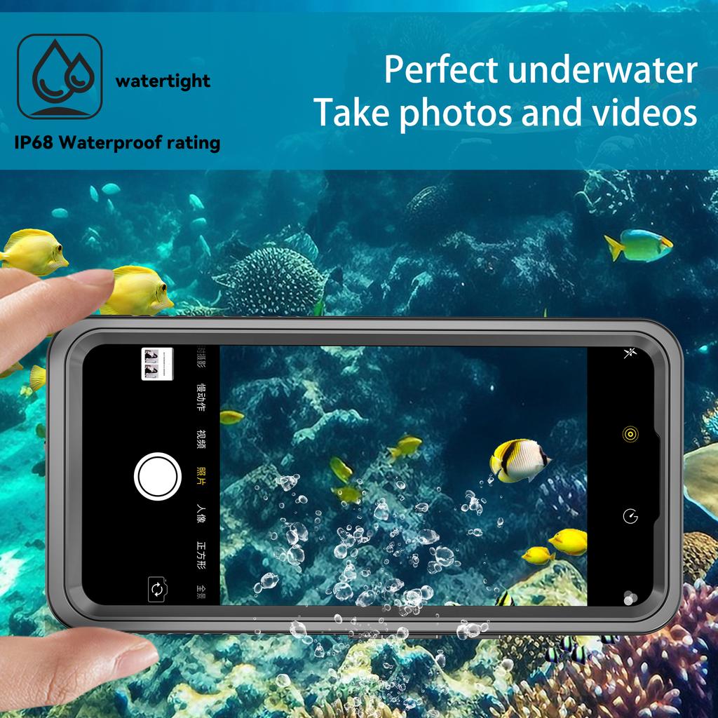 FS Series for Google Pixel 8 Pro Waterproof Case IP68 PC+TPU Snorkelling Dustproof Clear Phone Cover