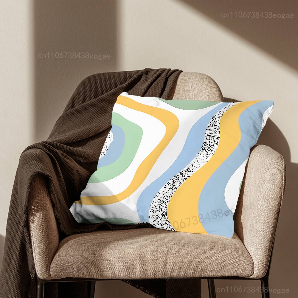 Abstract Art Swirl Graffiti  Pillow Case For Room Sofa Cushion Cover Suitable For Home Bedroom Decoration And Protector