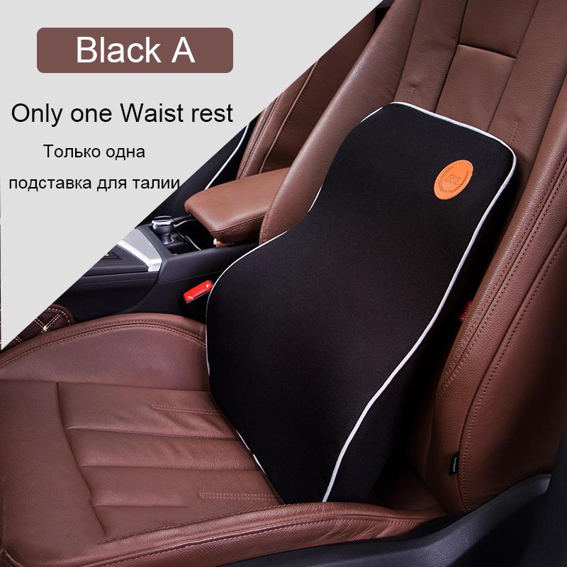 Car Seat Neck Headrest Pillow Cushion Comfort Breathable Memory Foam Pad Back Support Lumbar Protector Universal Car