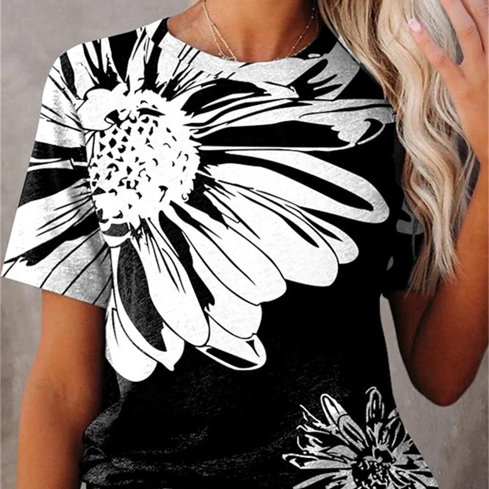 

Літня футболка. Жіноча футболка з принтом із коротким рукавом. Повсякденна футболка Ropa. Повсякденна. Жіноча. Нове в топі. Футболки. Величезний одяг Y2k. 8XL