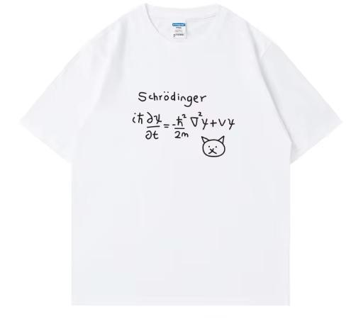 Quantum Mechanics Physics Formula SchrDingers Cat ShortSleeved TShirt For Unisex And Unisex Summer Pure Cotton TShirt