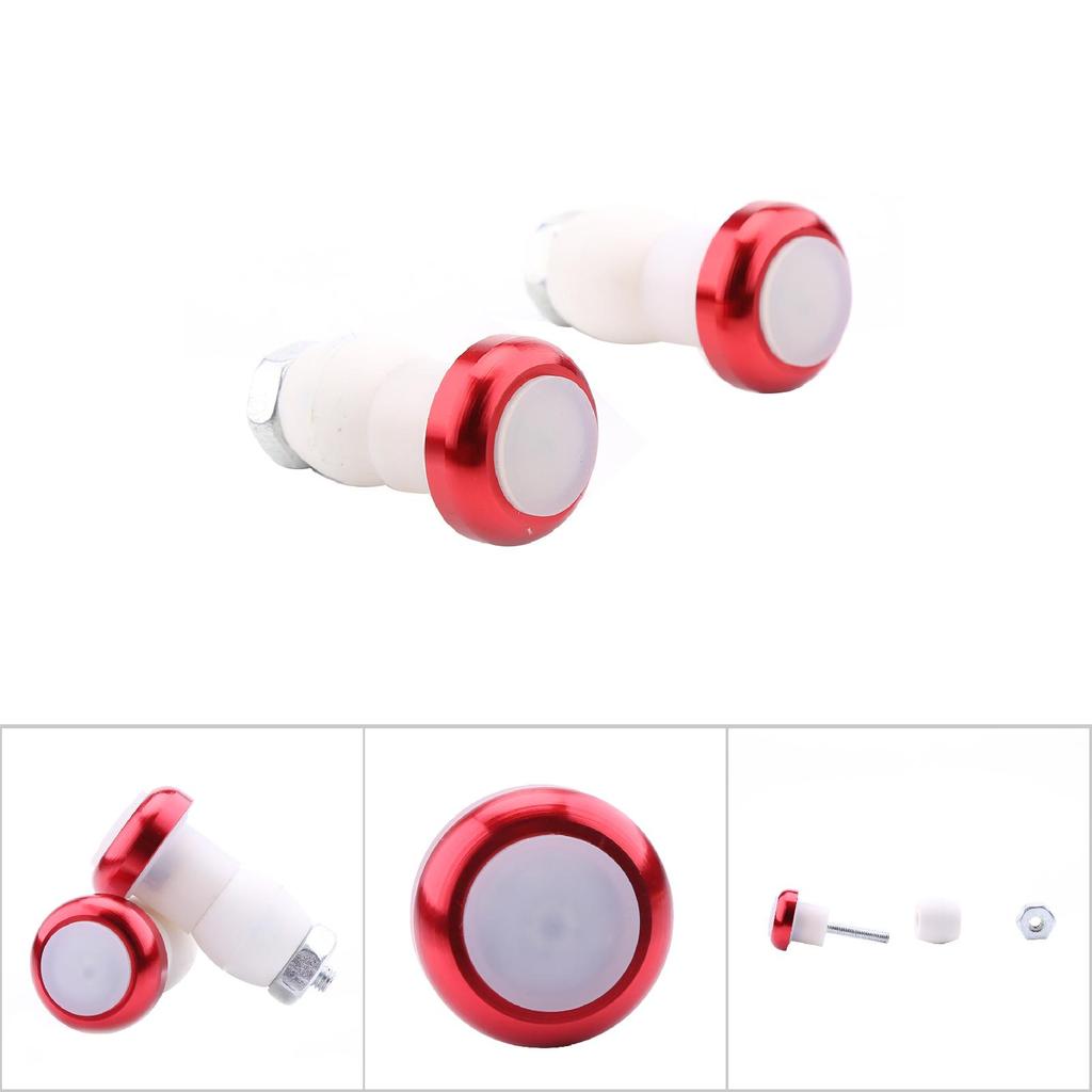 1 Pair Cycling   Handlebar End Red LED Plug Light   Warning Lamp (black)