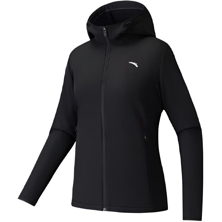 Anta Hooded Zipper Sports Casual Simple Fleece Versatile Solid Color Comfortable Jacket Women jackets 962547601-5