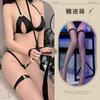 Sexy Lingerie Perspective Hot Mesh One-piece Nightdress Open Crotch Free of Uniform Temptation