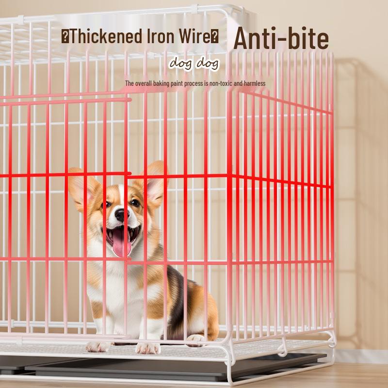 Indoor Pet Cage with Toilet for Small to Medium Dogs & Cats