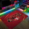San Francisco 49ers Design Kristall Samt Teppich Gemütlich Nicht?Rutschfester Teppich mit Aufdruck für Schlafzimmer Wohnzimmer Eingang