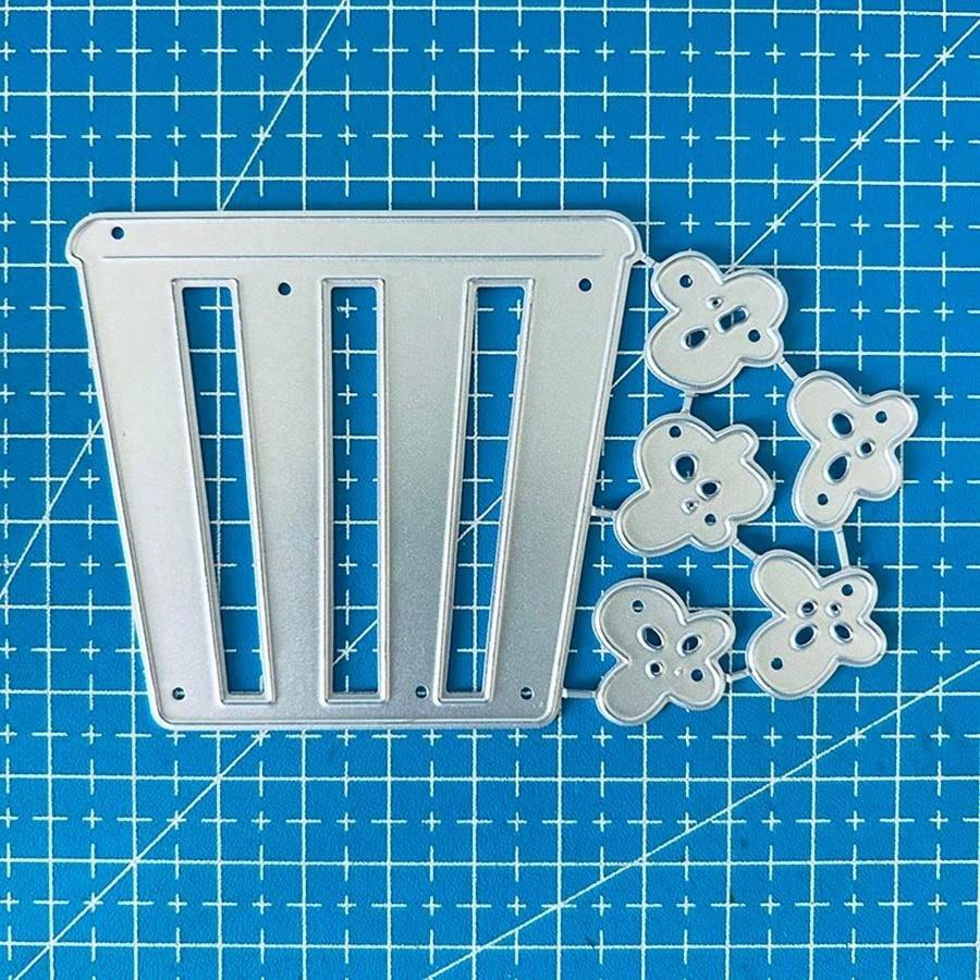 

Cute Popcorn Metal Cutting Dies Stencil DIY Scrapbooking Album Paper Card Template Mold Embossing Craft Decoration dies серебряный